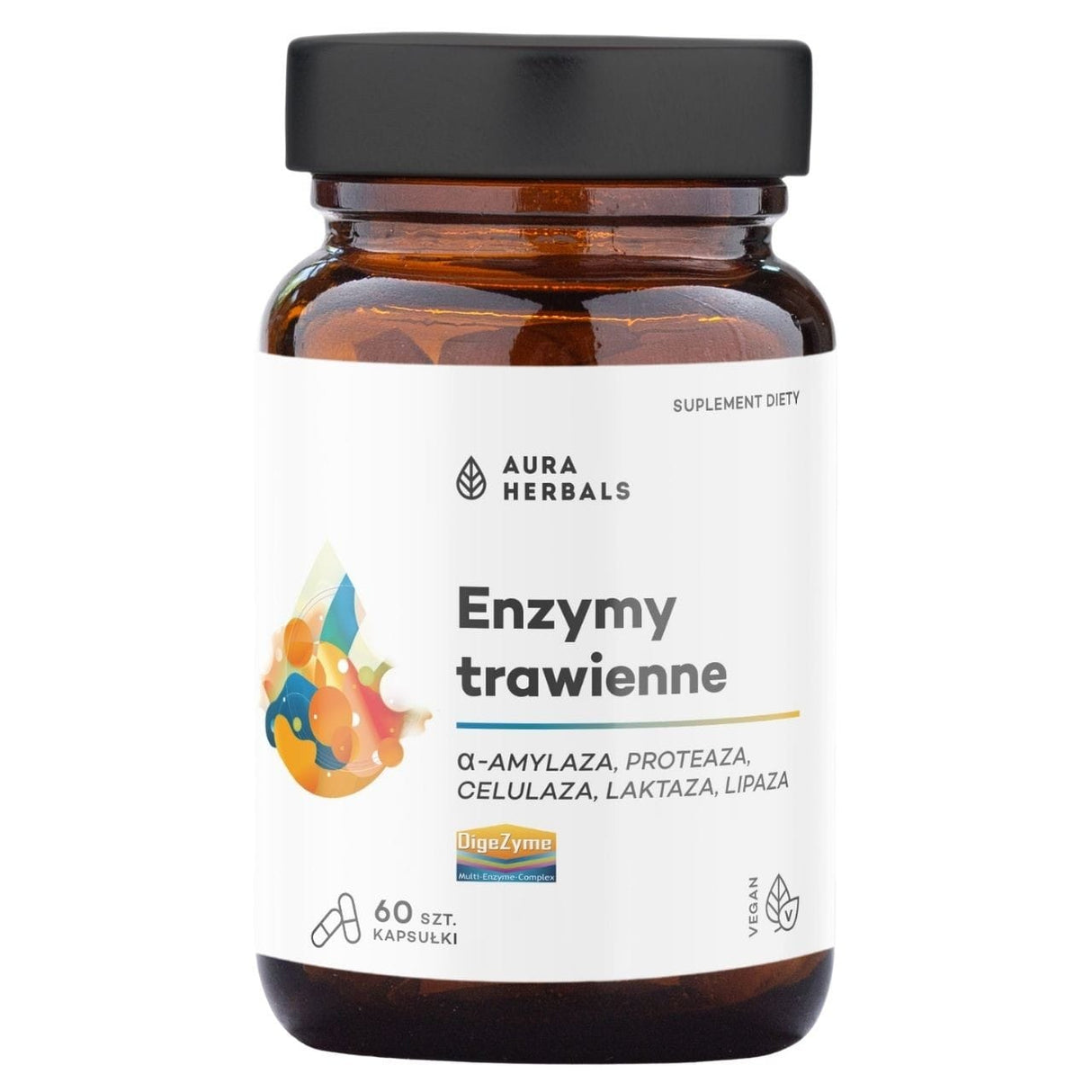 Aura Herbals Digestive Enzymes 150 mg, DigeZyme® - 60 Capsules