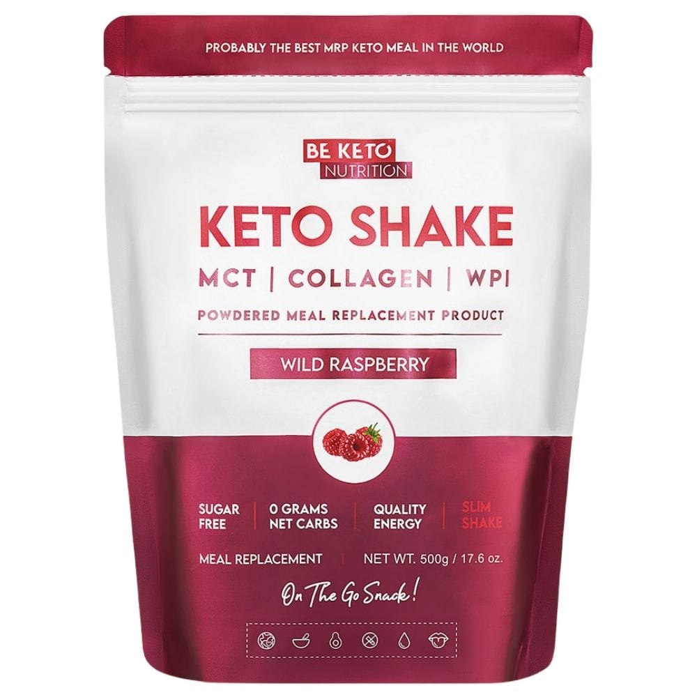 BeKeto Diet Keto Shake, Wild Raspberry - 500 g