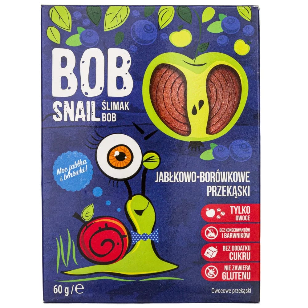Bob Snail Apple & Blueberry Snack with No Added Sugar - 60 g