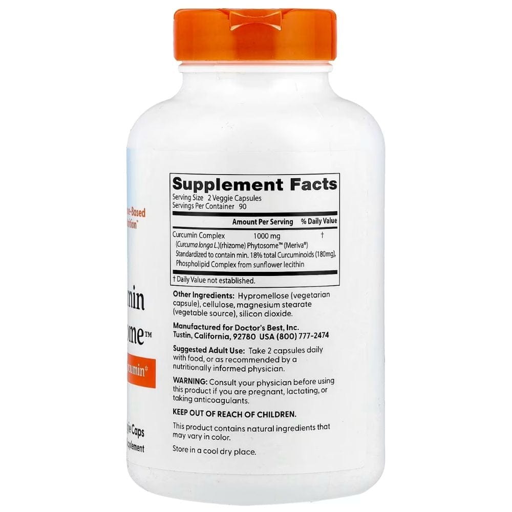 Doctor's Best Curcumin Phytosome with Meriva 500 mg - 60 Veg Capsules