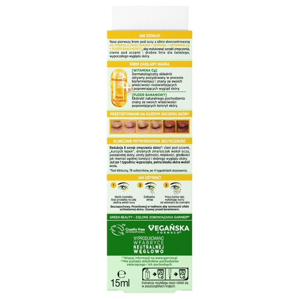 Garnier Skin Naturals Vitamin C, Illuminating Eye Cream - 15 ml