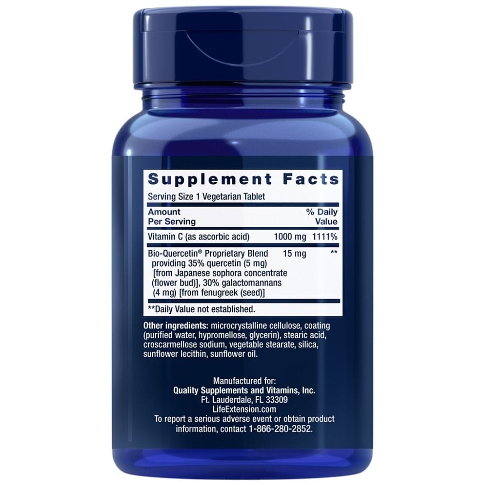 Life Extension Vitamin C and Bio-Quercetin - 60 Tablets