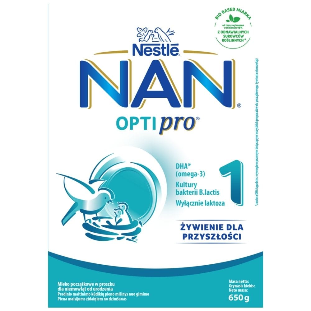 Nestle NAN OPTIpro 1, Infant Formula for Babies from Birth - 650 g