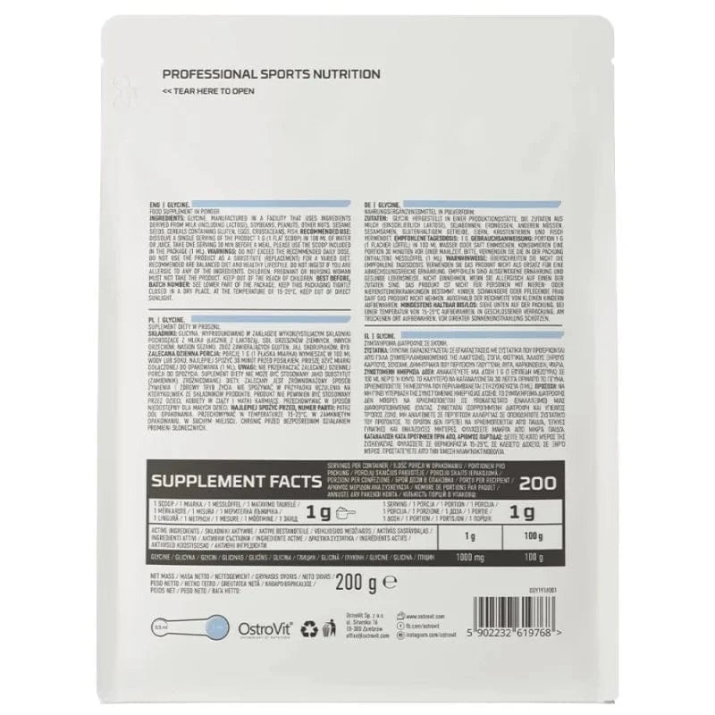 Ostrovit Supreme Pure Glycine, natural - 200 g