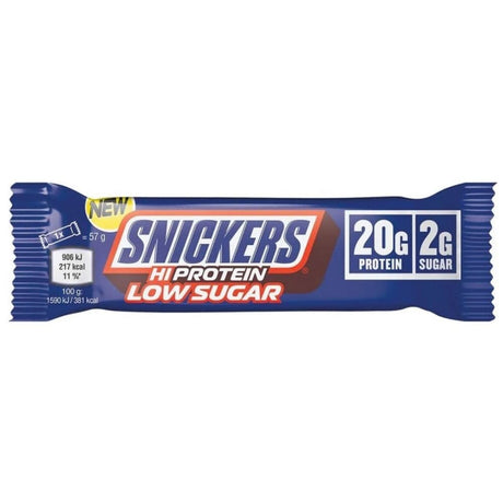 Snickers Hi-Protein Bar Low Sugar, Chocolate, Caramel & Peanut Butter - 57 g