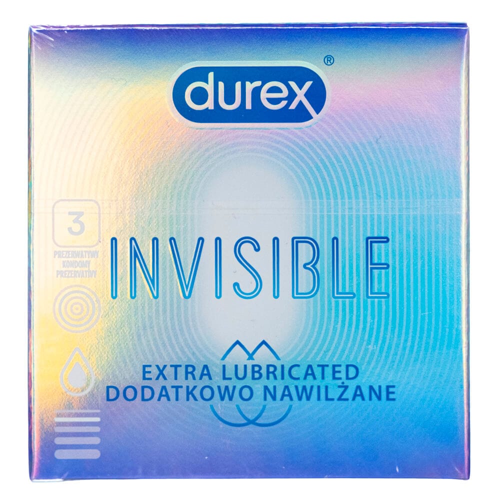Durex Invisible Extra Lubricated Condoms - 3 pieces