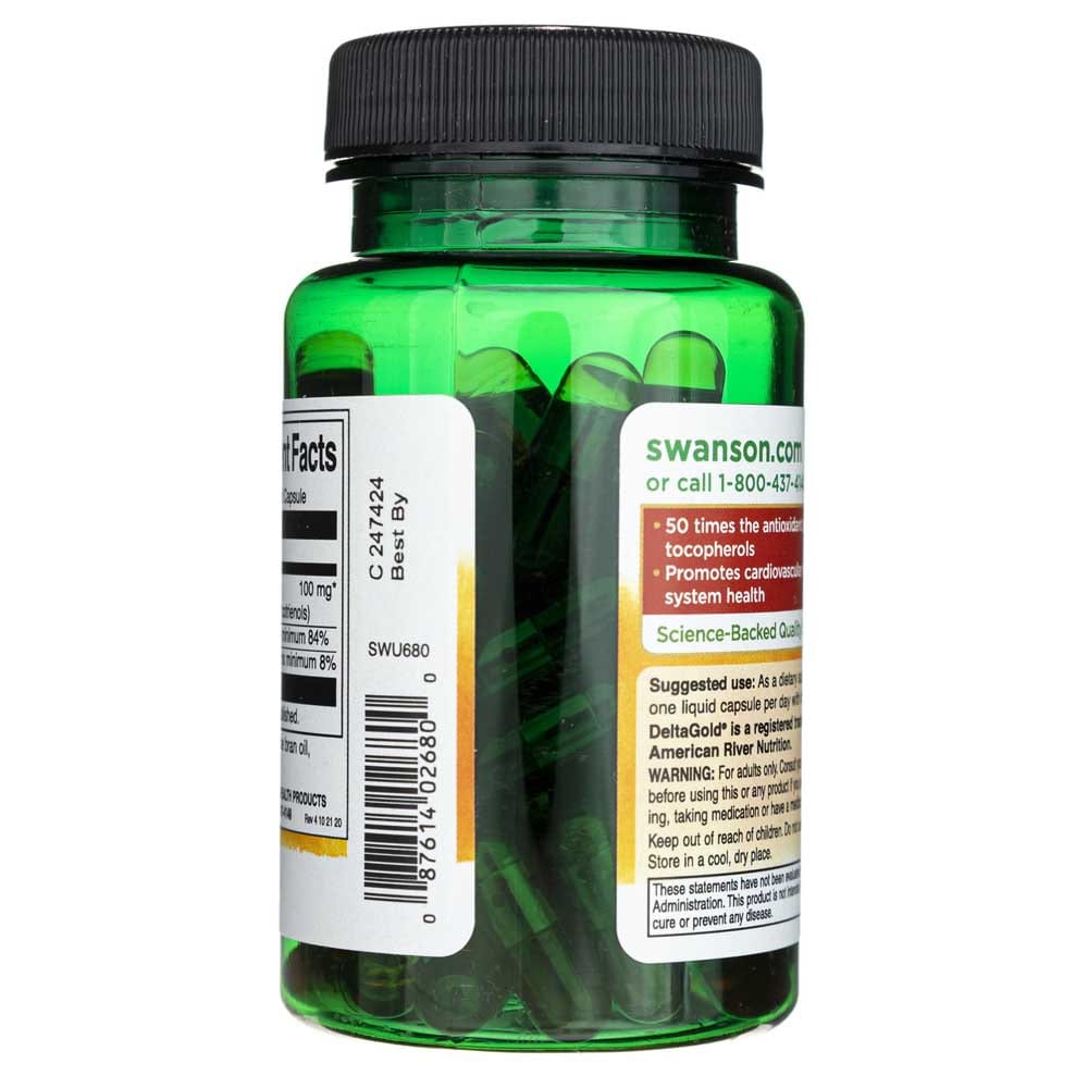 Swanson Tocotrienols - Double Strength 100 mg - 60 Softgels