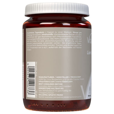 Vitaler's Lejonman 500 mg - 60 kapslar