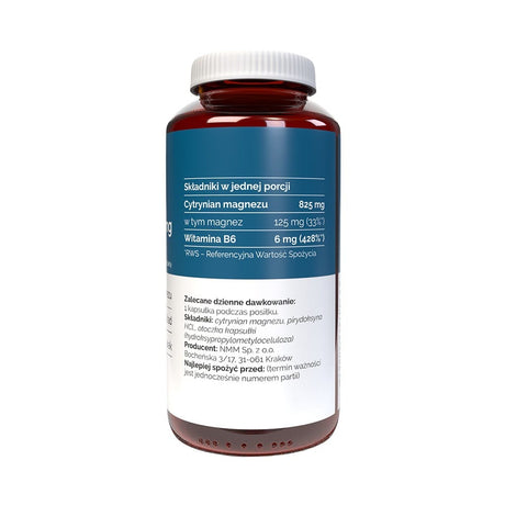 Vitaler's Magnesium 125 mg + Vitamin B6 6 mg – 120 kapslar
