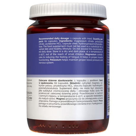 Vitaler's Magnesium 100 mg + Kalium 150 mg + Vitamin B6 6 mg - 60 kapslar