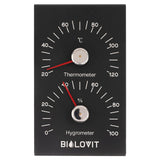 Bilovit Sauna Thermometer with Hygrometer - Black