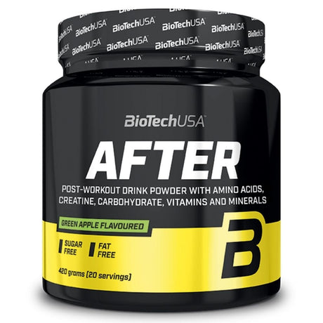 BioTech USA After Post-Workout Drink Powder with Amino Acids, Green Apple Flavoured - 420 g