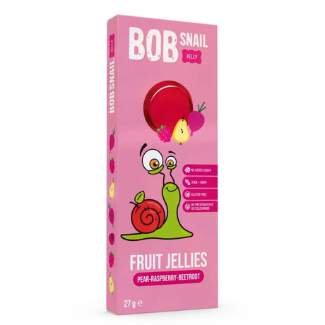 Bob Snail Pear-Raspberry-Beetroot Fruit Jellies with No Added Sugar - 27 g