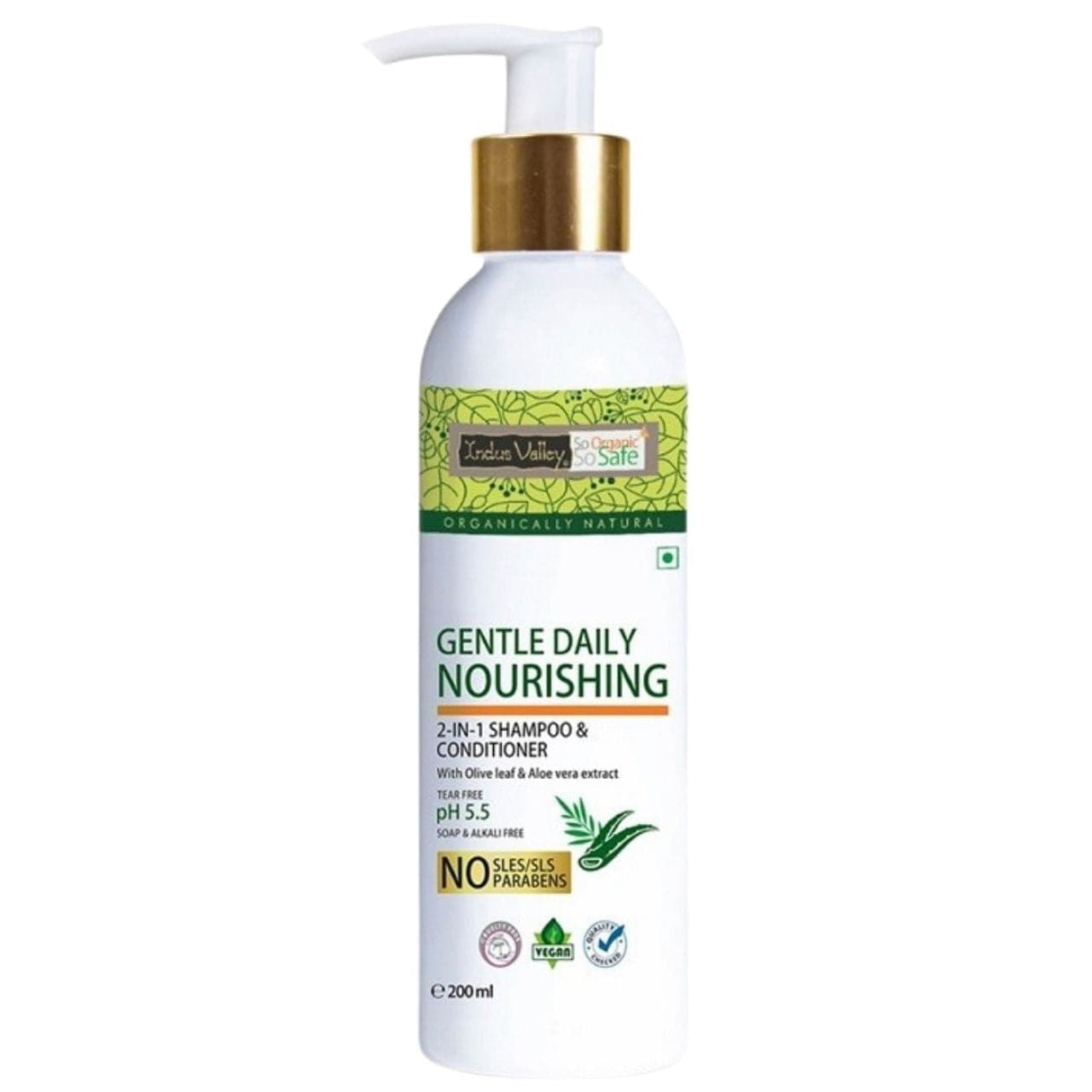 Indus Valley Gentle 2-in-1 Shampoo for Daily Use – 200 ml