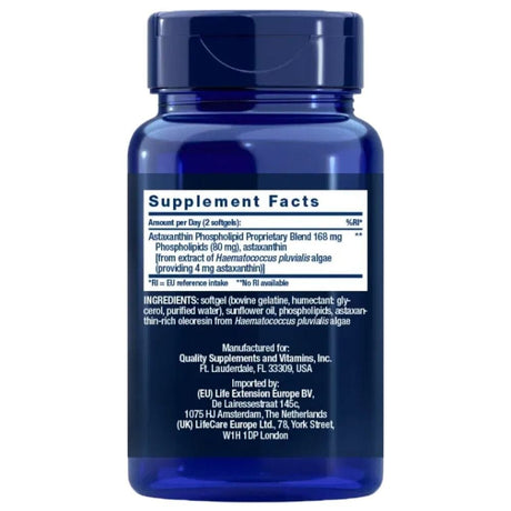 Life Extension Astaxanthin with Phospholipids EU - 30 Capsules