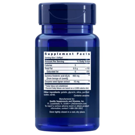 Life Extension Mega GLA Sesame Lignans - 30 Softgels
