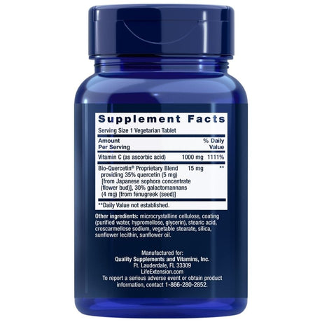 Life Extension Vitamin C and Bio-Quercetin - 60 Tablets