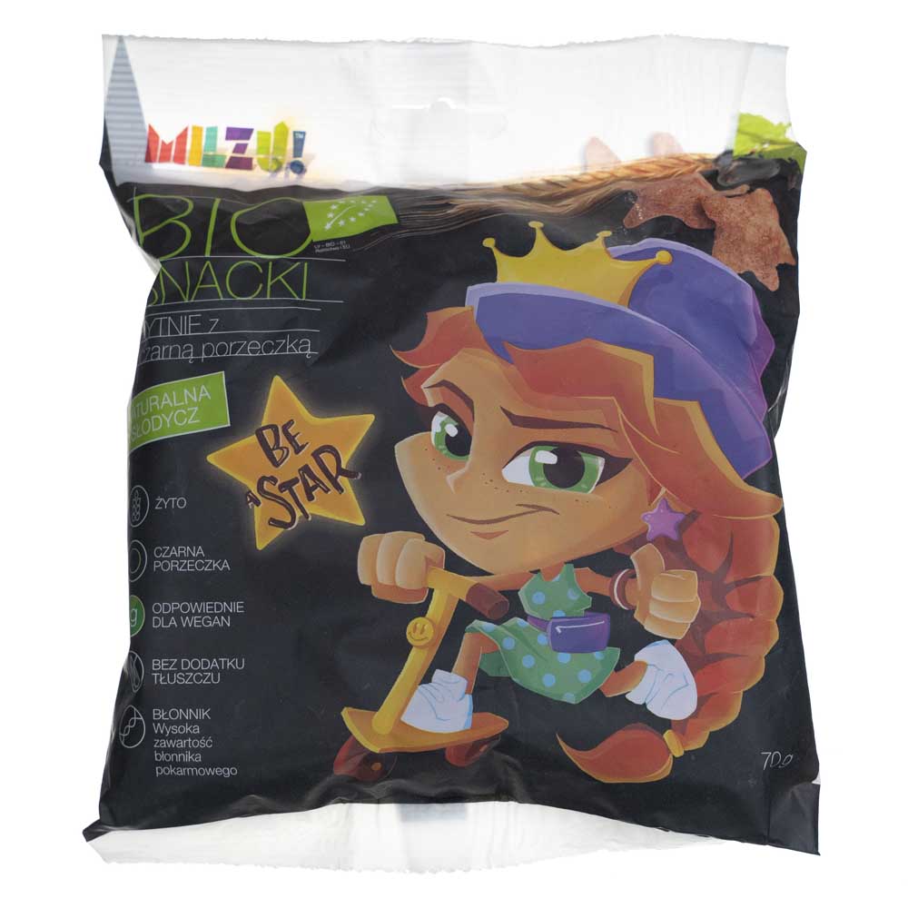 Milzu BE A STAR Bio Snacks Blackcurrant - 70 g