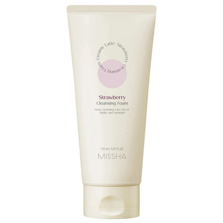 Missha Creamy Latte Cleansing Foam, Strawberry - 172 ml