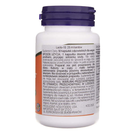 Now Foods Probiotic-10 (Probiotic) 25 Billion – 50 Veg Capsules