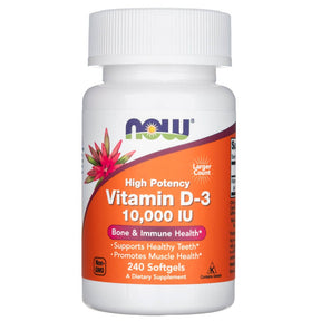 Now Foods Vitamin D3 10000 IU - 240 Softgels