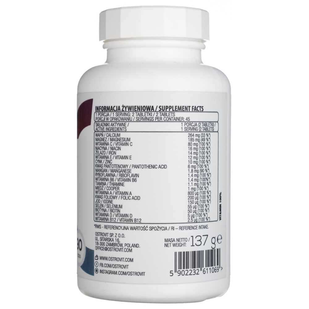 Ostrovit 100% Vit&Min - 90 Tablets