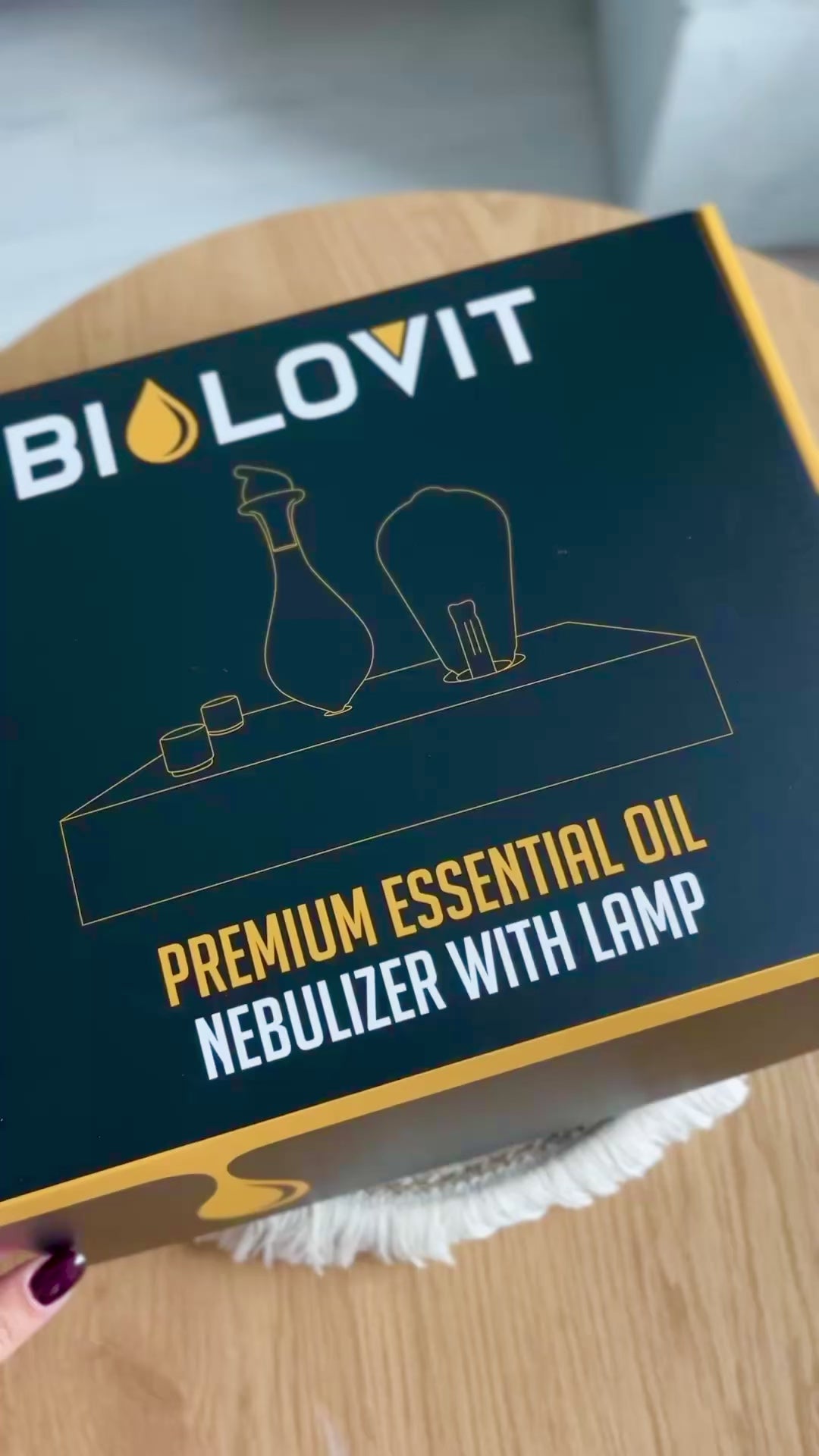 Bilovit eterisk olja nebulisator med glödlampa