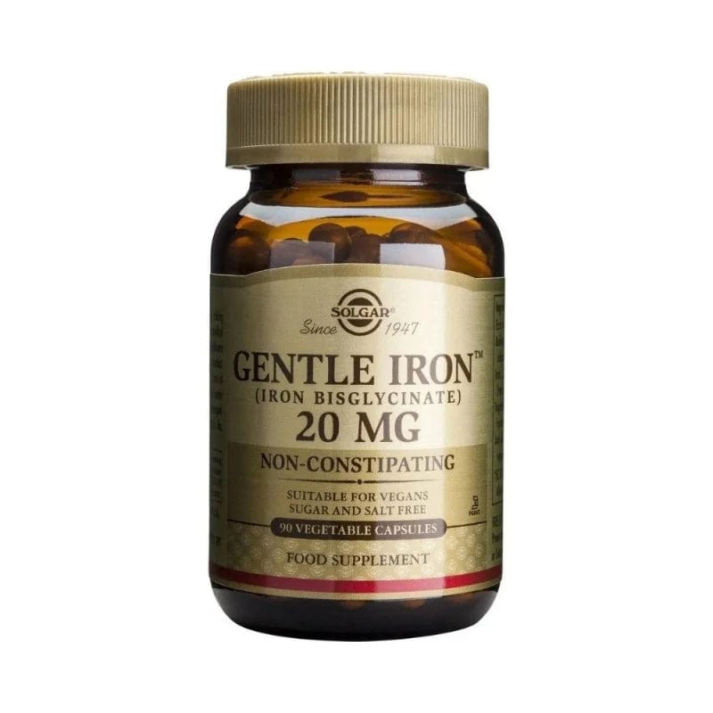 Solgar Gentle Iron 20 mg - 90 Vegetable Capsules