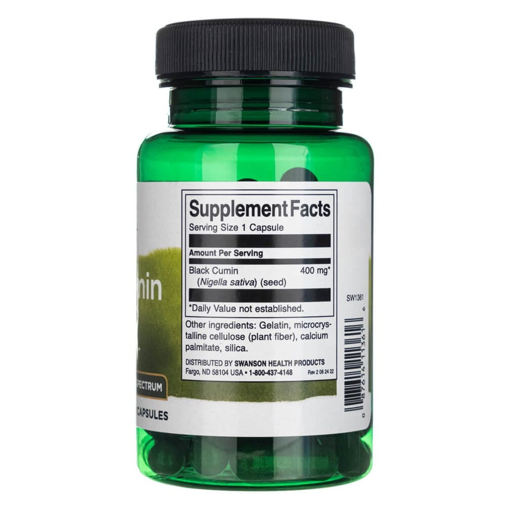 Swanson Black Cumin Seed 400 mg - 60 Capsules