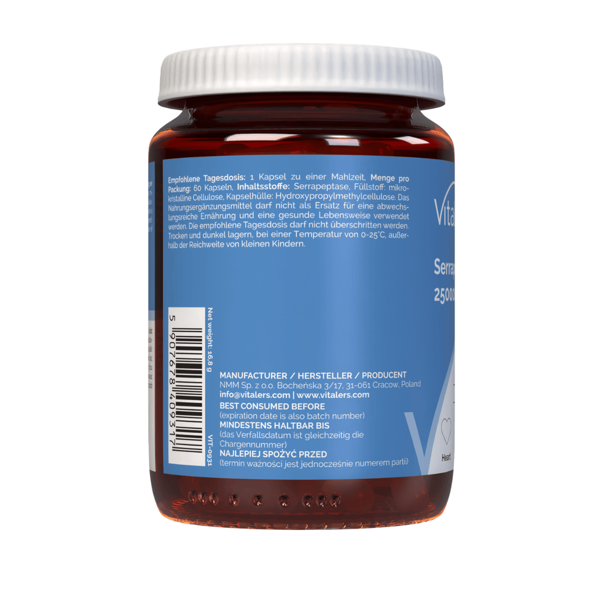 Vitaler's Serrapeptase 250000 SPU - 60 Capsules