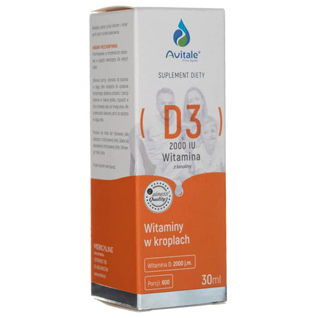 Avitale Vitamin D3 FORTE 2000 IU from Lanolin, drops - 30 ml