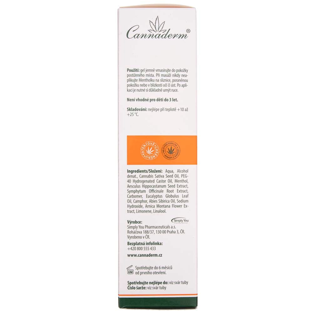 Cannaderm Mentholka Cooling Gel for muscle and joint pain - 200 ml