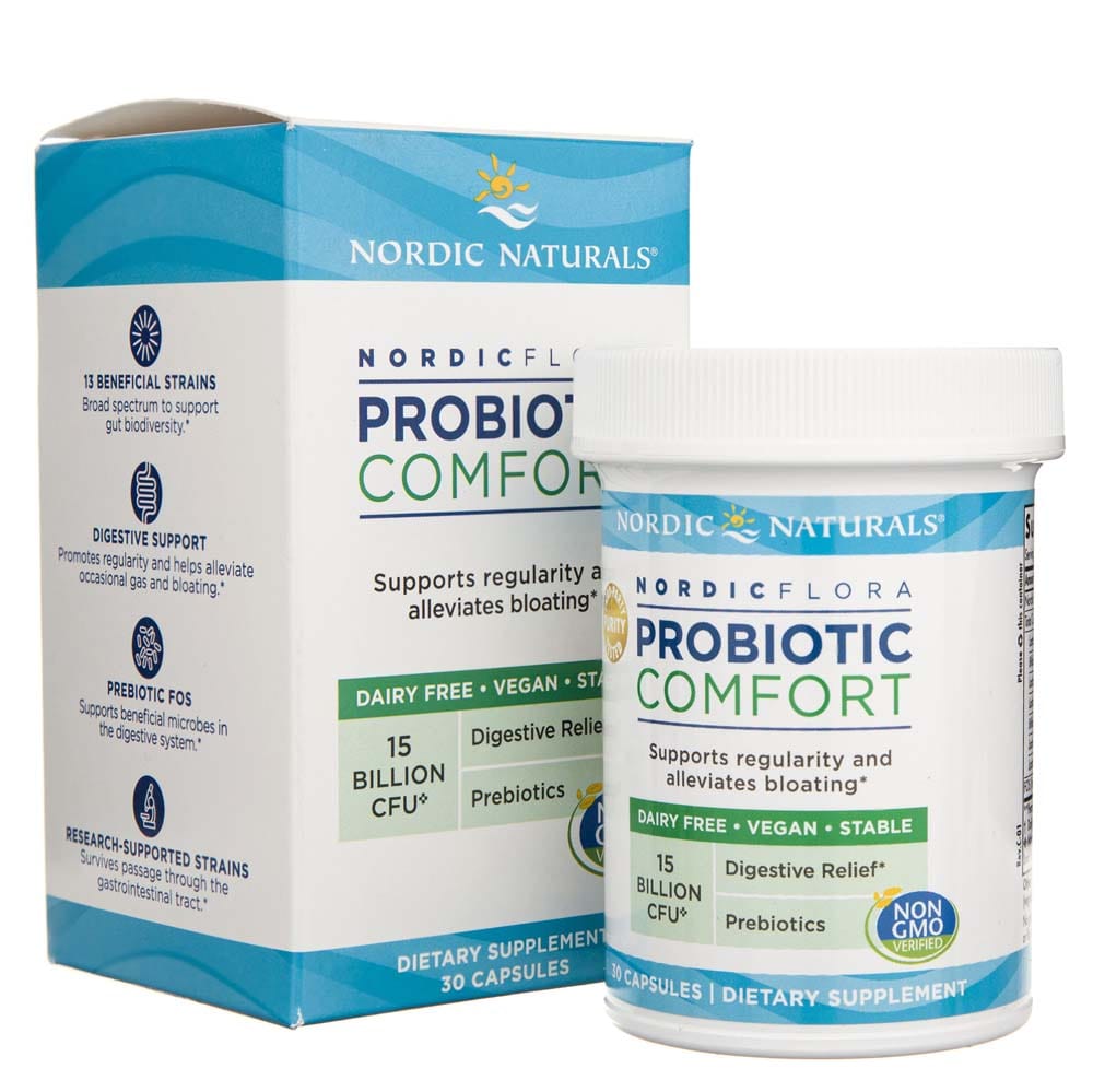 Nordic Naturals Nordic Flora Probiotic Comfort, 15 Billion CFU - 30 Capsules