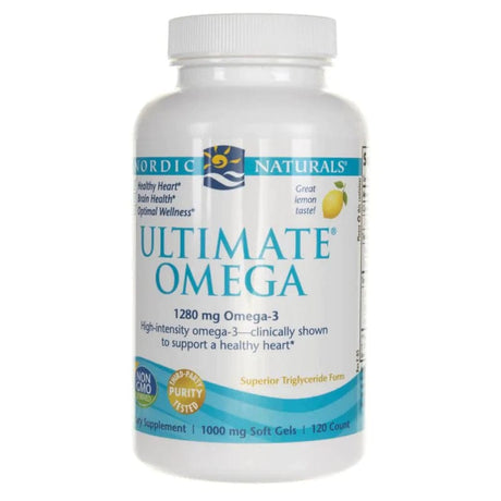 Nordic Naturals Ultimate Omega, Lemon Flavour - 120 Softgels