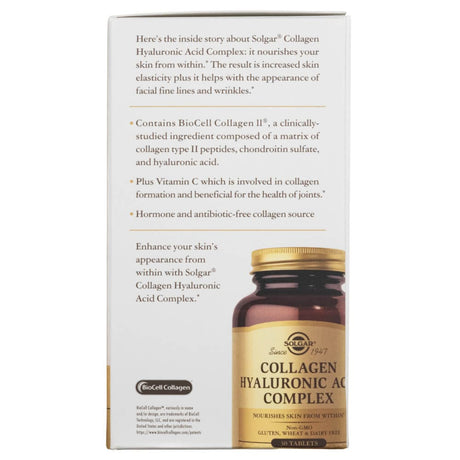 Solgar Collagen Hyaluronic Acid Complex - 30 Tablets