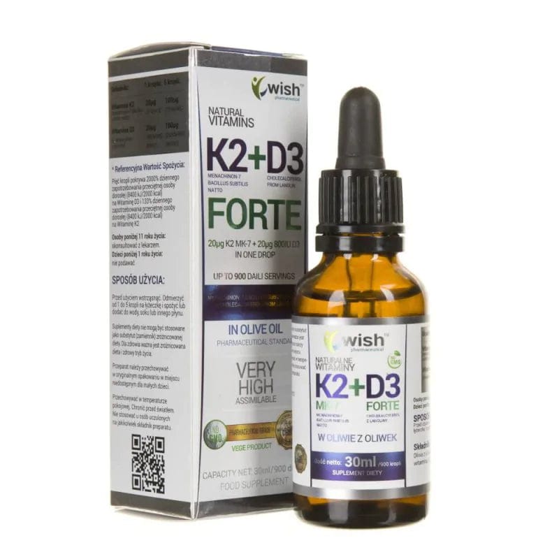 Wish Vitamin K2 MK-7 D3 FORTE drops - 30 ml